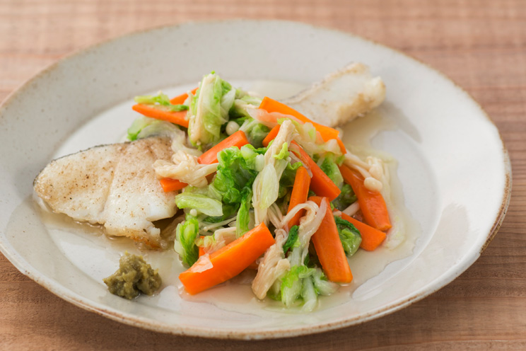 写真：レンジで白身魚の野菜あん