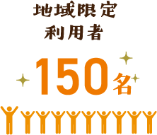 地域限定利用者 150名