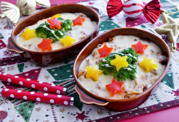クリスマスライスパスタグラタン