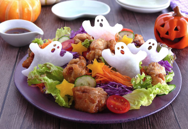 ひらひらおばけ大根のごちそうサラダ