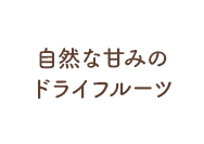 自然な甘みのドライフルーツ